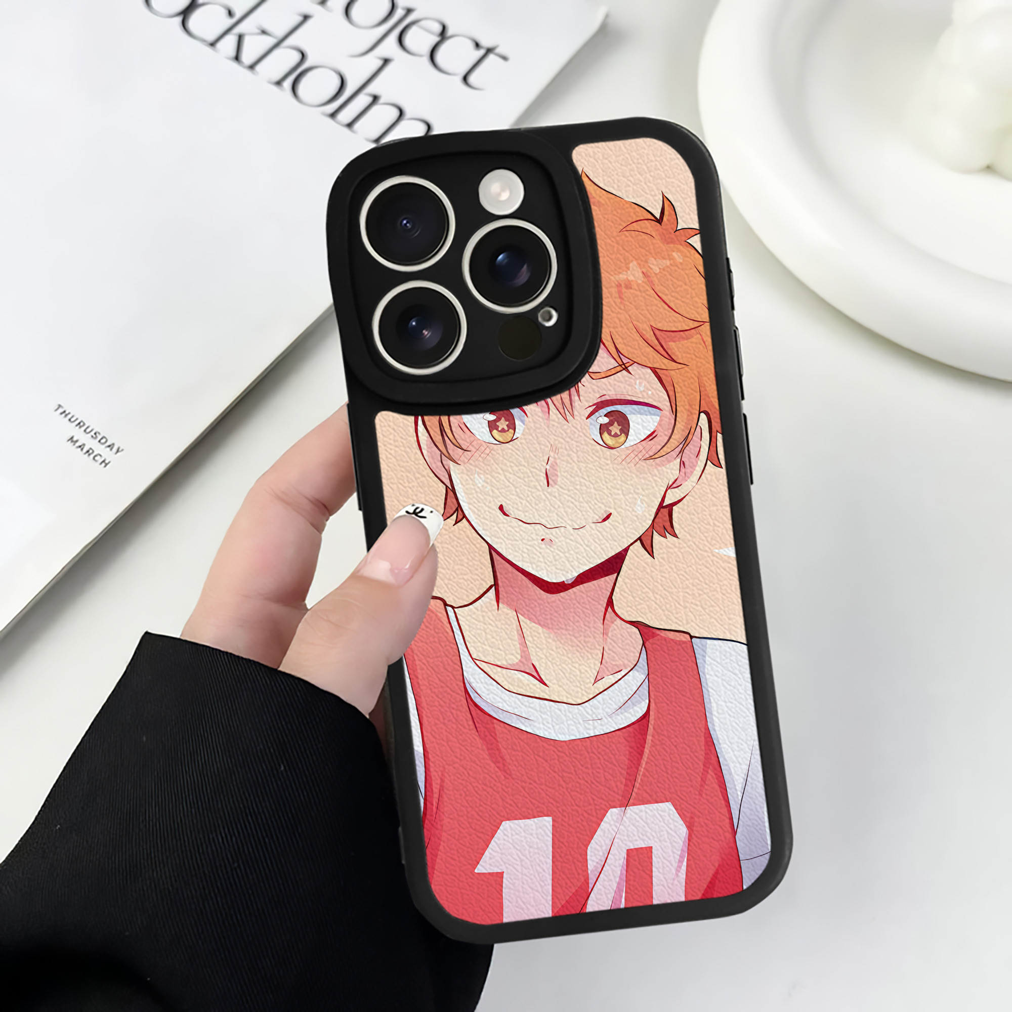 （画像用） ハイキュー!! Haikyu!! 【iPhone 16シリーズ対応】シリコンスマホケース（レザー調） 材質：シリコン